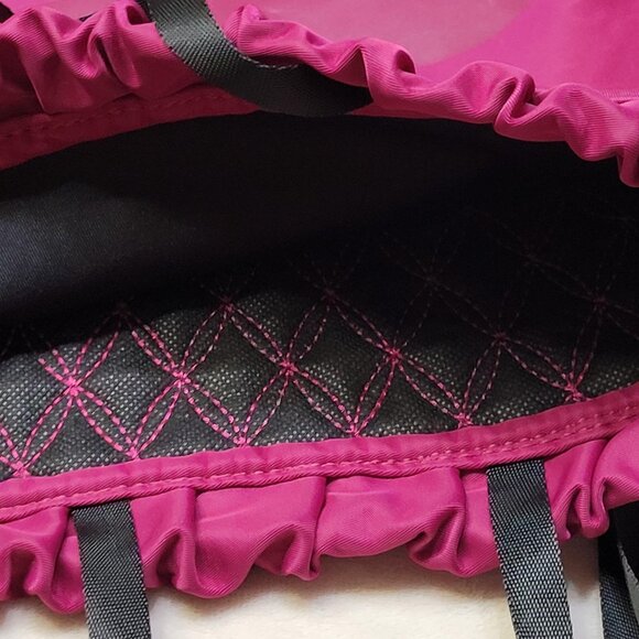 Fabletics - Raspberry, Quilted, Drawstring Backpack/Cinch Sack/Gym Bag EUC - Picture 7 of 10